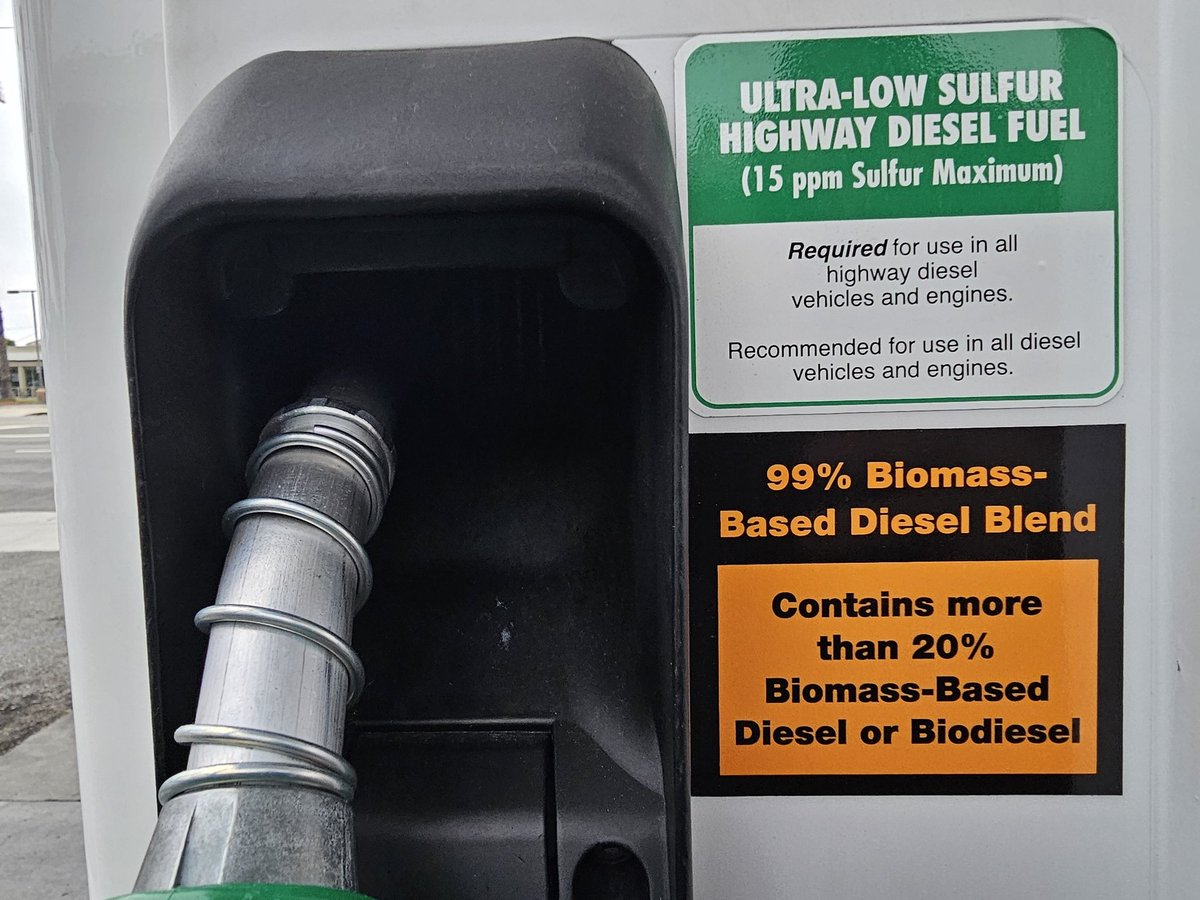 Seems like #Shell quite deliberately wrote this to be misleading. Their #diesel is ~20% #biomass-based, but they started with 99%. What this actually seems to say is that 1% is pure diesel and 99% is a blend, but that blend is only 20% #biodiesel. How to lie with numbers, folks.