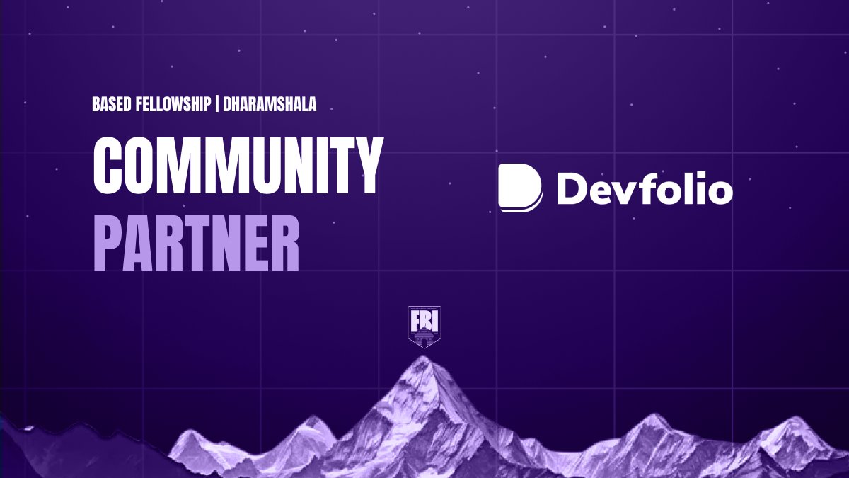 Next up we’re partnering with @devfolio , the OG community builders! ⚒️ They’ll be jamming with our fellows on building based products 🤝 Builders, you’re still early- apply to be a Based Fellow today ⬇️
