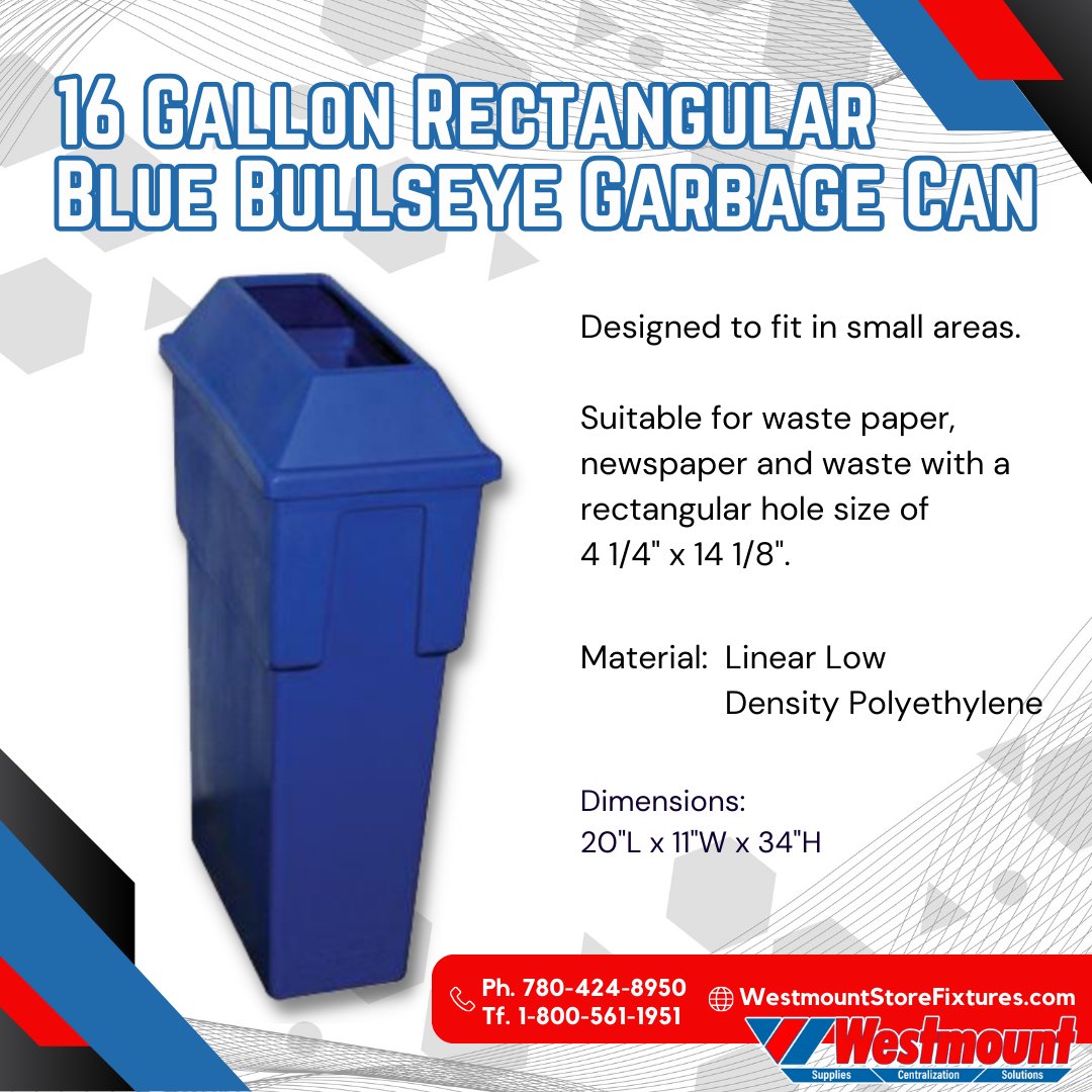 wsfixtures_'s tweet photo. Recycle smart with this convenient blue bullseye recycling bin, that’ll be easier to manage recycling! It’s tough, durable, and ready to use! 

This recycling bin is suitable for waste paper, newspaper, and waste.

#recycling #recycle #bluebin #yeg #business https://t.co/2p9Ad7p6Mk