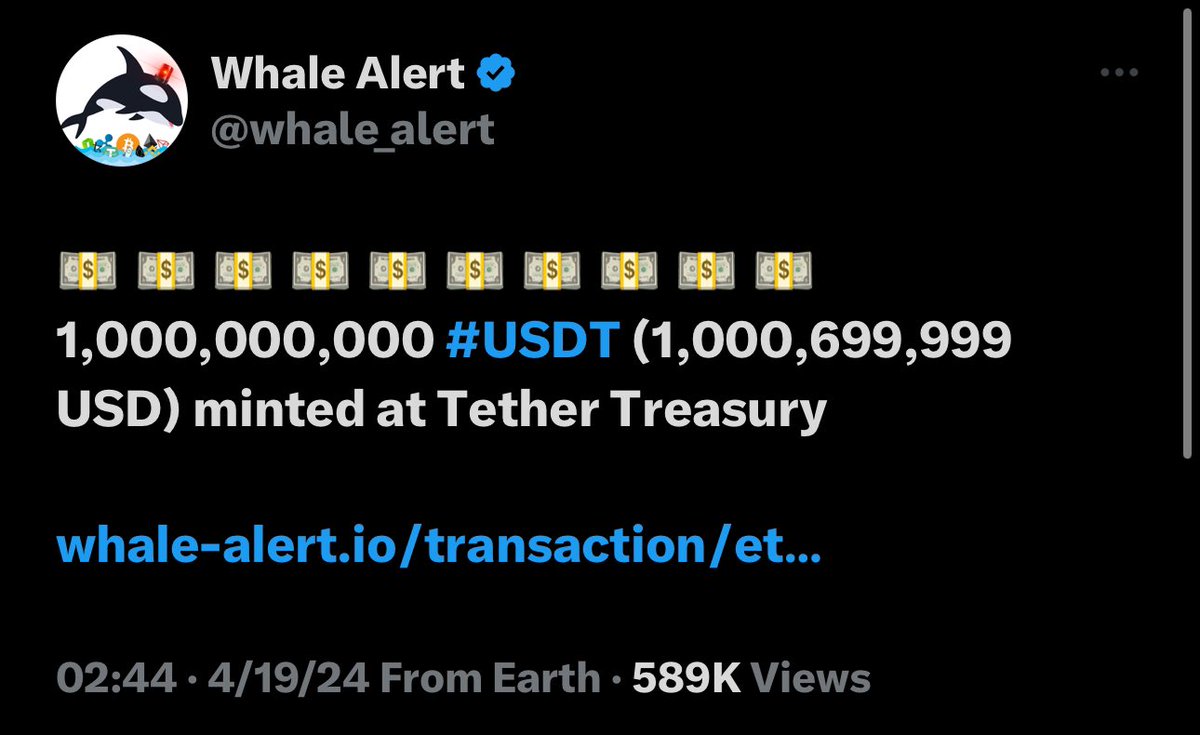 Trong lúc Thuận đang ngủ thì Tether lại in thêm 1 tỷ USDT