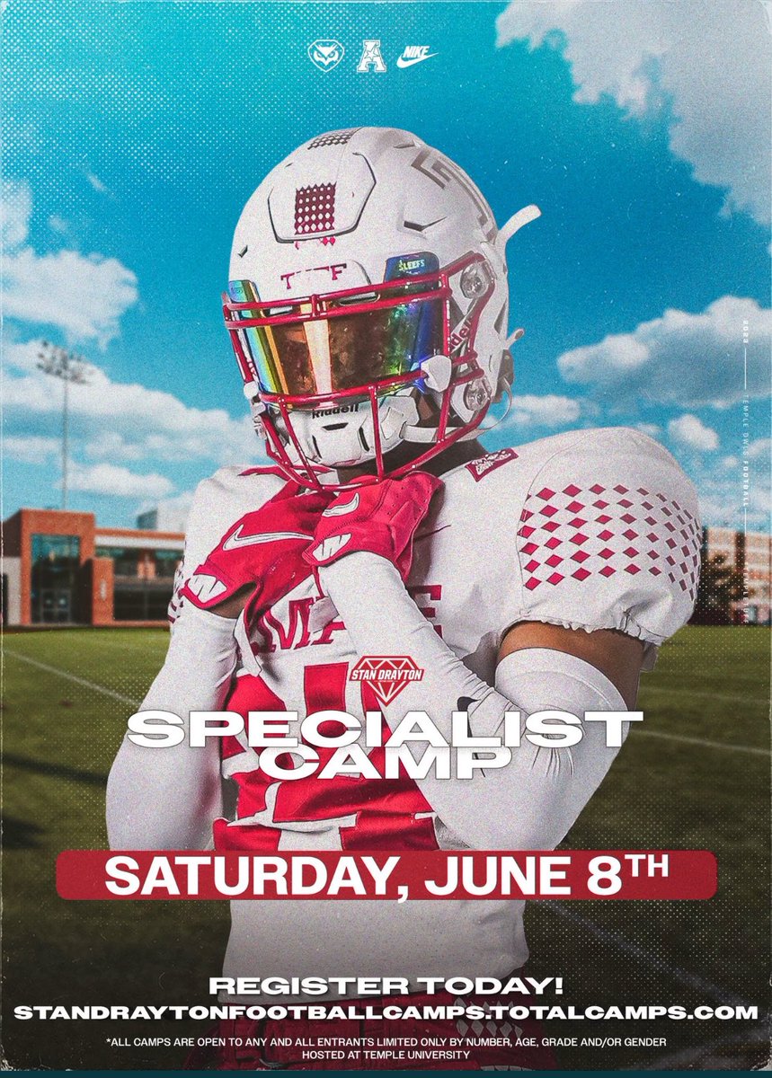 Very thankful for the camp invite from Temple!!!