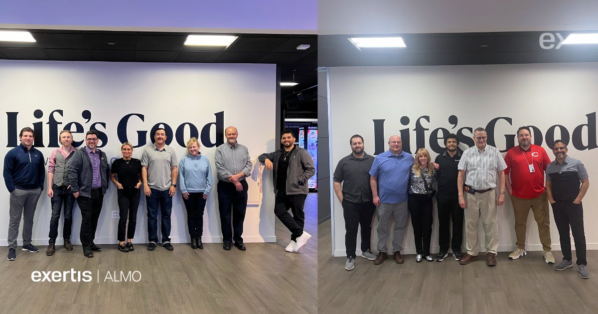 #ExertisAlmo's National Business Team (NBT) visited the LG BIC in Chicago this week for some training on #DVLED, #VideoWalls, #QSR indoor displays, and more during NBT Bootcamp. Thank you @LGUS!

#TeamExertisAlmo