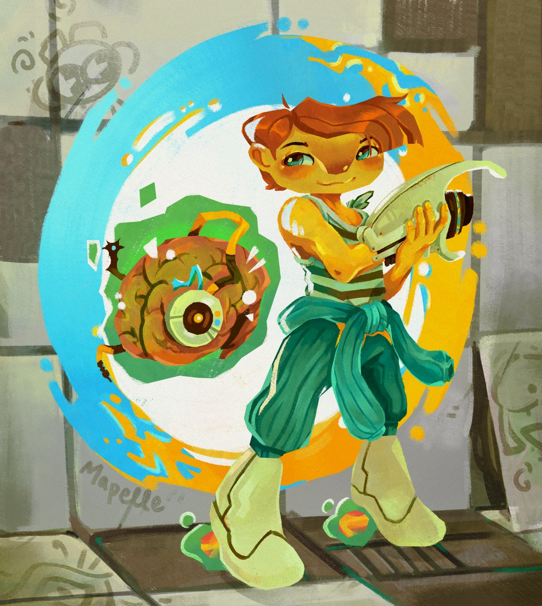 mapellepel's tweet photo. if i had a nickel for every time a platformer starting with the letter P co-written by erik rolpaw was released on this day, i’d have two nickels. which isn’t a lot, but it’s weird that it happened twice, right?  
#psychonauts #portal2 https://t.co/06H3N6LKyU
