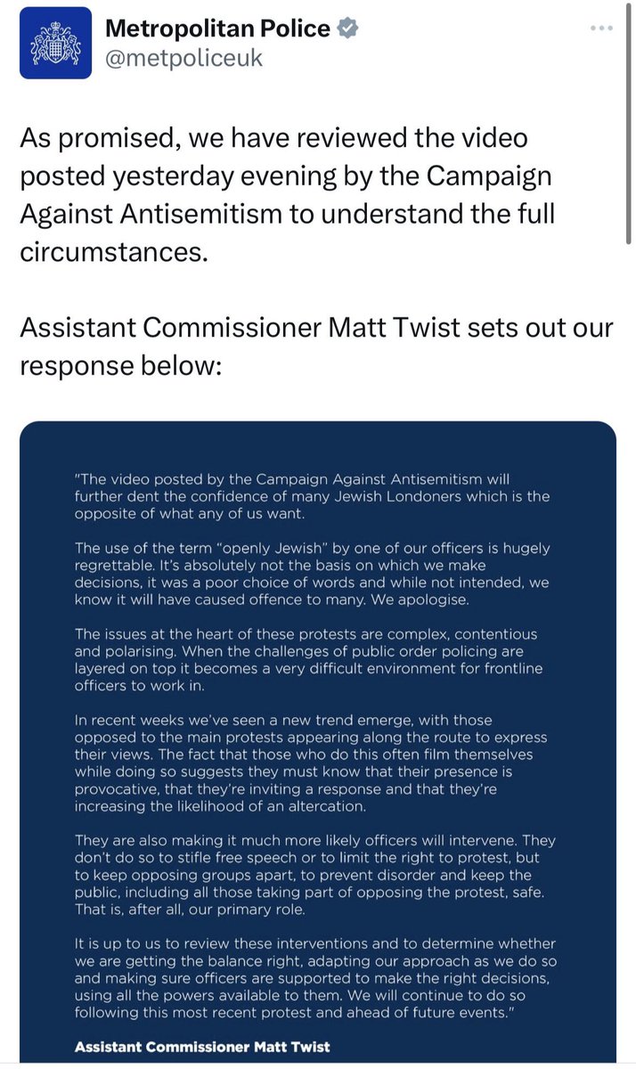 Looks like we’ve once again shown up the @metpoliceuk as they have deleted their initial tweet following our response. How embarrassing for them. If you want the embarrassment to stop, start doing your jobs.