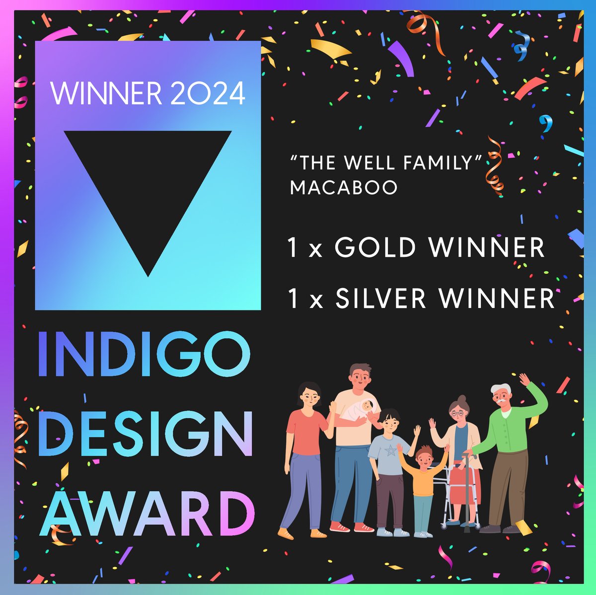 🏆"The Well Family" animation won Gold and Silver
<a href="/IndigoAward/">Indigo Award</a> in Amsterdam, NL! 

🥇Gold - Computer Animation
🥈Silver - Character Design

View Project: indigoawards.com/winners/8659

Truly honored and overwhelmed by the response to the animation! Thanks to the <a href="/Swinburne/">Swinburne University of Technology</a> team and the