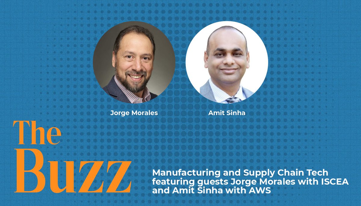 Tune in to #TheBuzz with hosts @ScottWLuton & Billy Taylor! This week, they're joined by special guests Amit Sinha from @AWS & Jorge Morales from @ISCEA to discuss the upcoming 2024 ISCEA SC Tech Show and top news in the #globalsupplychain. 

📣: bit.ly/3Q8ujo2