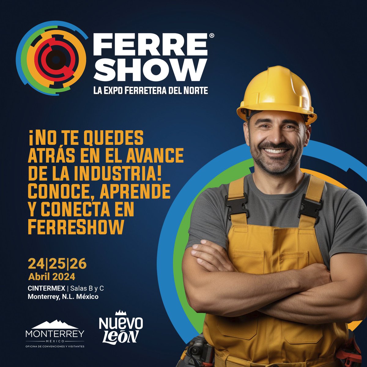 ¡Conecta con líderes y expertos en la industria en FerreShow! Te esperamos del 24 al 26 de abril. Asegura tu entrada gratis aquí: ticketopolis.com/ferreshow/tick… FerreShow 2024 La Expo Ferretera del Norte 🛠 donde el Norte se conecta con todo México. ferreshow.com