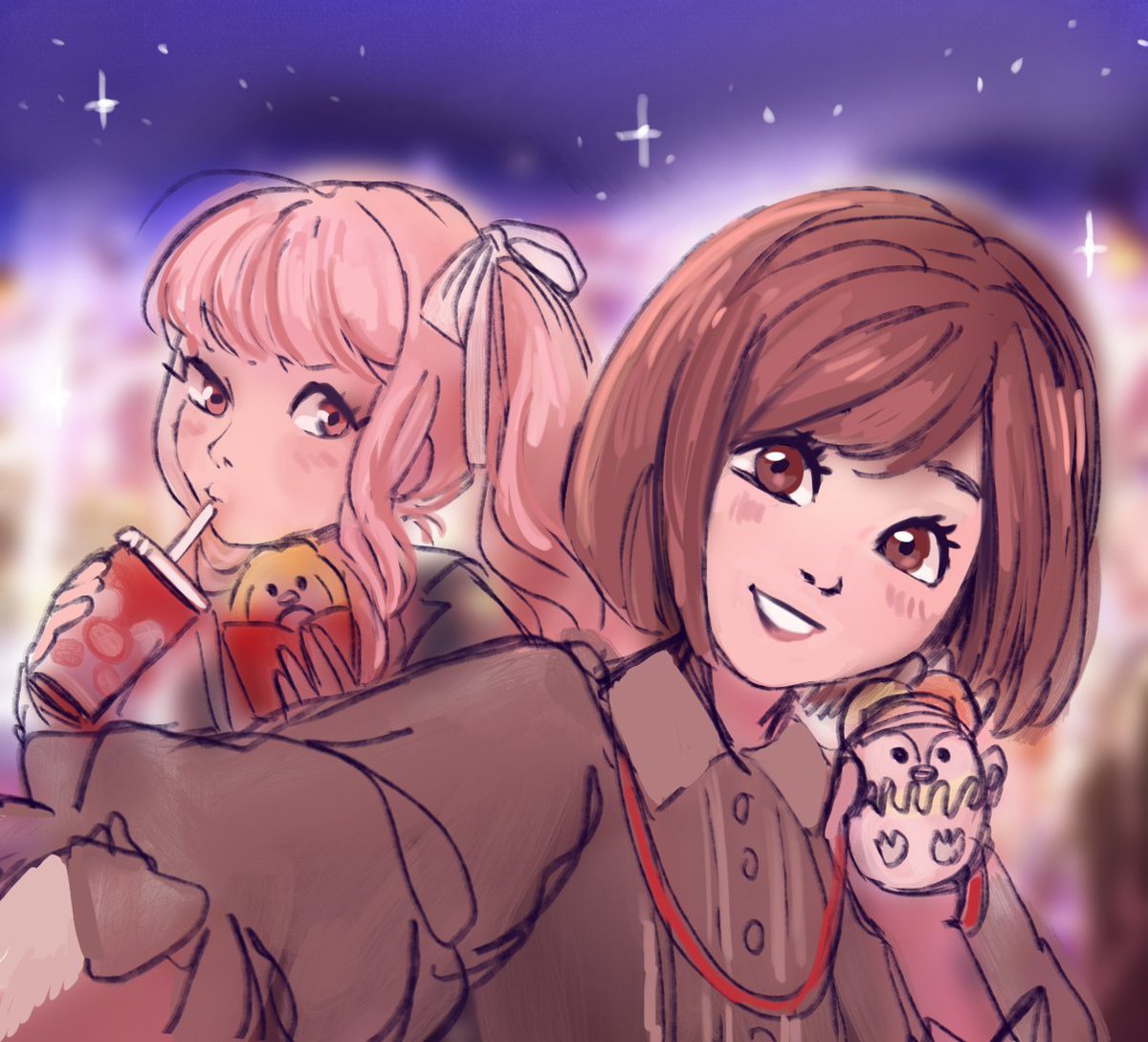 fayeillu's tweet photo. redrew mizuena card 👩‍❤️‍💋‍👩#mizuena #pjsk https://t.co/qszWAkGkKa