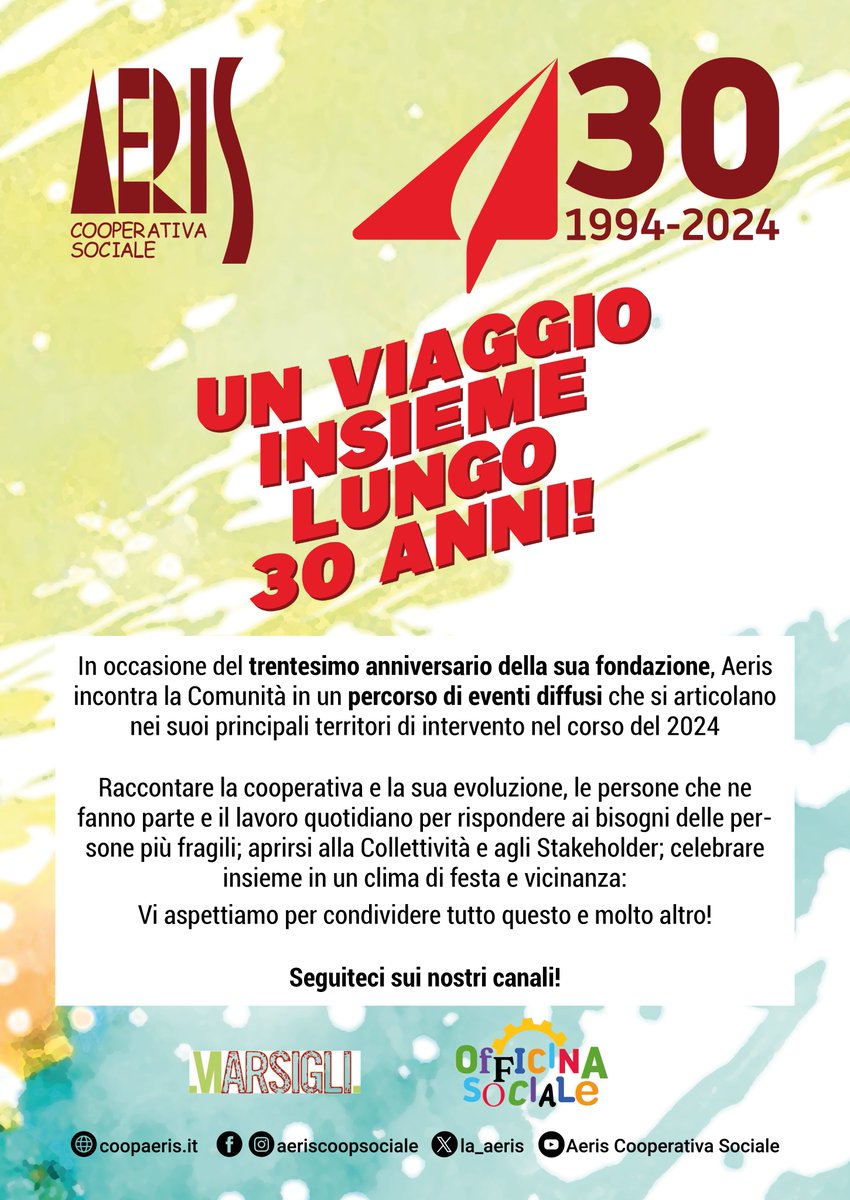 la_aeris's tweet photo. Al via con una mostra/aperitivo/concerto a Torino #aeris30, le celebrazioni dei 30 anni di #coopaeris! https://t.co/MRKYmrllwi