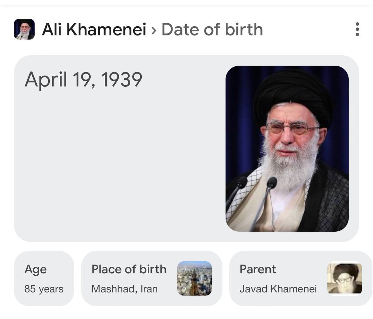 HAPPY BIRTHDAY IMAM #Khamenei . You are doing a great service to stop US global dominate hegemony and Zionist atrocities. You are still sharp minded, witty, pious and humble with excellent morals. You aren't falling UP THE STAIRS, talking to the air, confused and you aren't