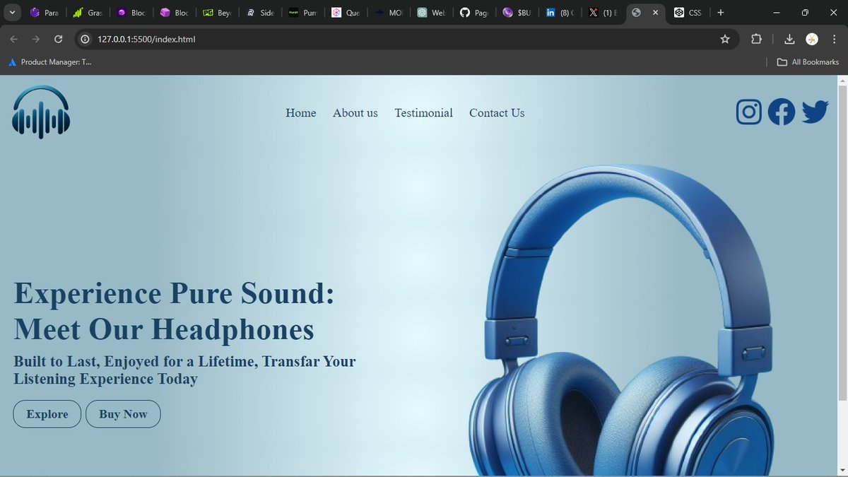 BIGF00T_DEV's tweet image. Day 10 of my web design challenge completed! ๐ Double digits and still going strong. Proud of the progress I've made so far! #WebDesignChallenge #Day10