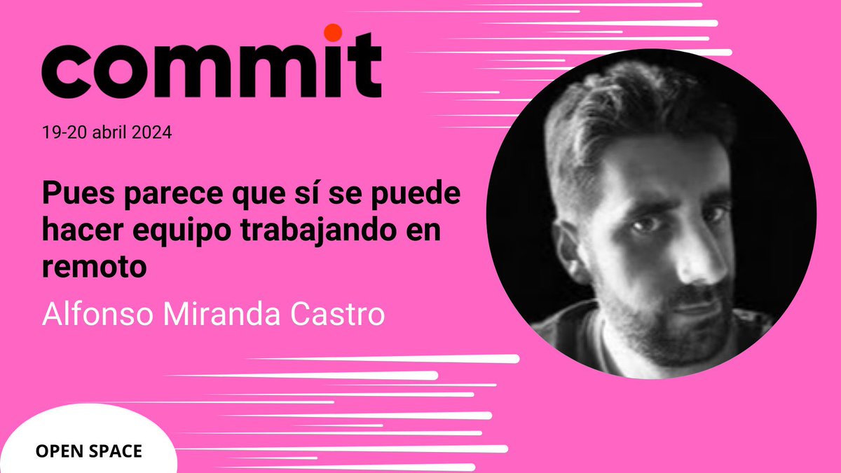 alfonsobeta's tweet photo. Mañana a las 12:45 hablaremos en @commitconf sobre trabajo en remoto y cómo hacer equipo, ¿a quién le apetece debatir sobre este tema?
¡Os espero!
#commitconf https://t.co/LknkPFzAM6