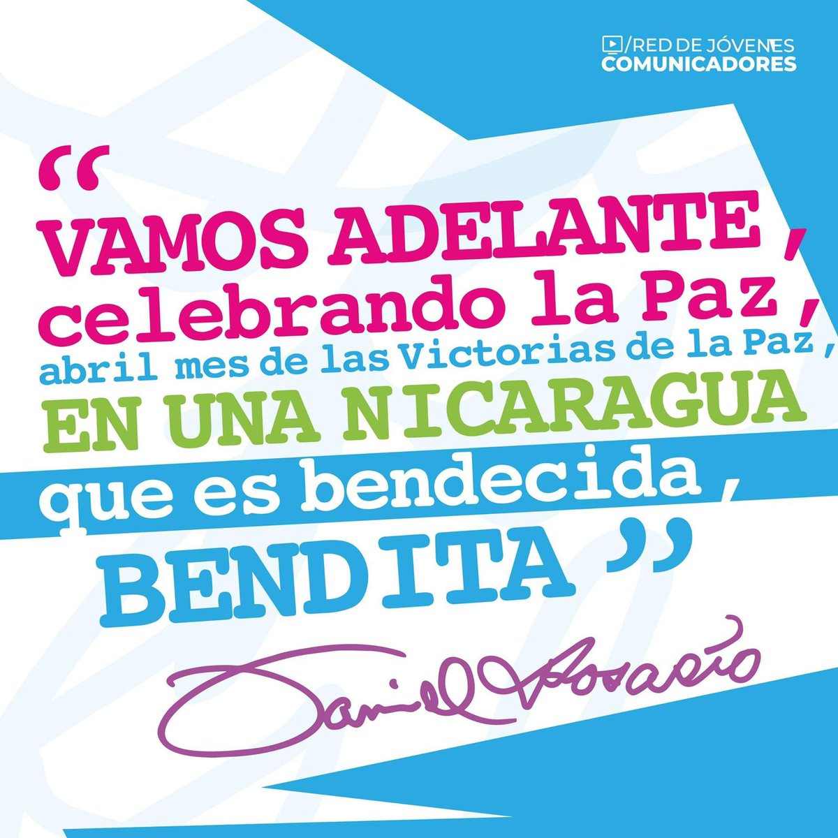 Vamos adelante celebrando La Paz, triunfo el Amor, triunfo una vez mas el Gral Sandino, triunfo que porque somos #PLOMO19 #SomosVictoriasVerdaderas @mijamart88 @KeniceLe @Joel190779