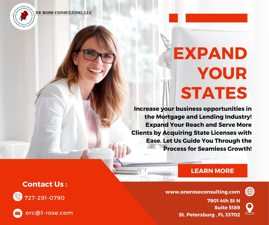 Unlock New Opportunities in the Mortgage and Lending Industry. Let Us Guide You Through the Licensing Process Today! #ExpandYourStates #MortgageCompliance #mortgagebroker #Mortgagelicensing #mortgagecompliance #compliance #mortgage #mortgagetips #lending #lender #loan #nmls