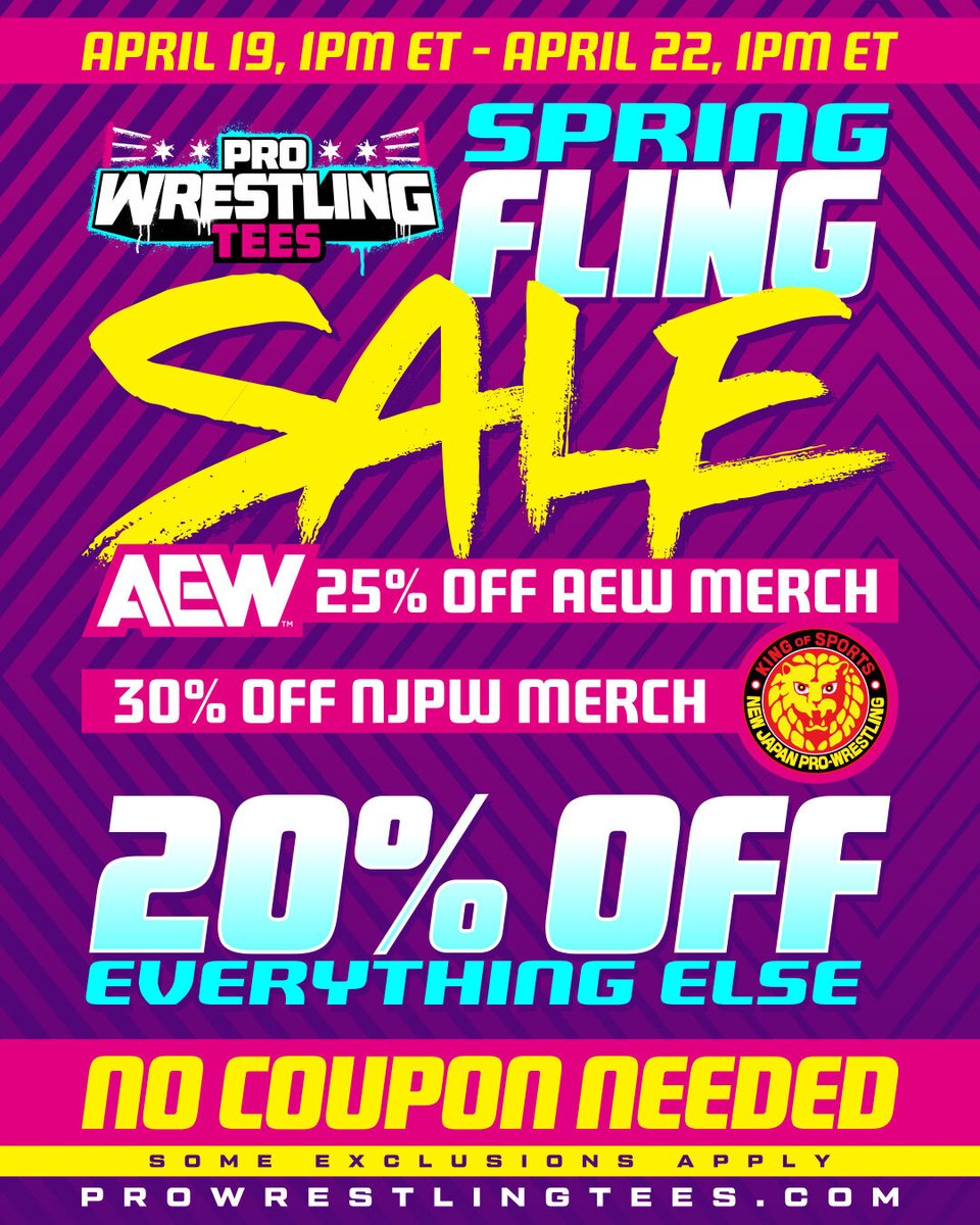 🚨 ON SALE NOW!!! 🚨 Get 20% OFF ALL PCW ULTRA tees NOW until MONDAY!!!! 👕: prowrestlingtees.com/pcwultra #PCWULTRA #Sale #LimitedTimeOffer