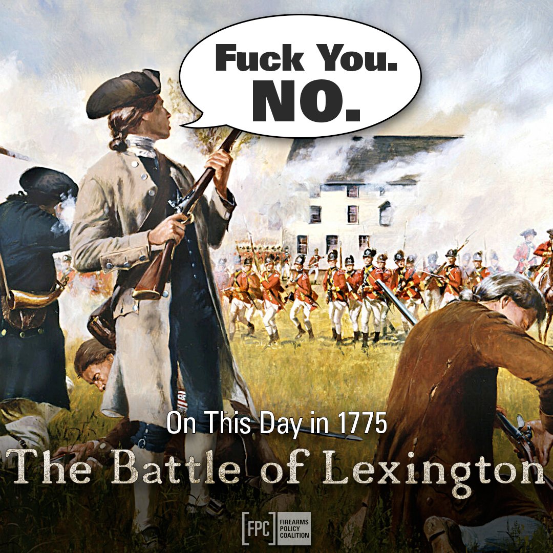 On April 19, 1775, 400 lobster-backs under the command of Thomas Gage, British Governor of Massachusetts Bay Colony, marched toward Concord with orders to seize the gunpowder stores located there. It was a disarmament campaign—one that served as a prototype for those used by