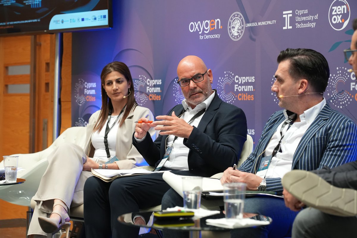 Now on stage of #CyprusForumCities, discussion on “Housing Crisis – Unaffordable Housing, Unaffordable Renting” with Thomas Dimopoulos, @ElenaKoushos, @andreaspapallas, Fabian Thiel 
  
Knowledge Partner: @FrankfurtUAS
 
#UrbanDevelopment #Sustainability #UseYourVote #EUelections