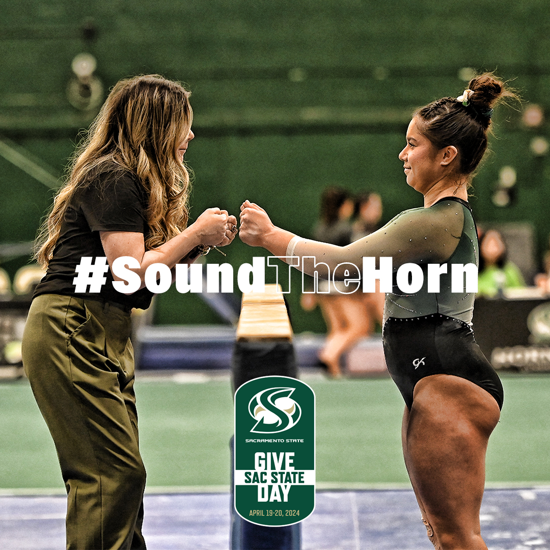 Today is Give Sac State Day! All contributions will go directly to aiding our exceptional student-athletes. #SoundTheHorn #GiveSacStateDay 
givesacstateday.csus.edu/giving-day/826…