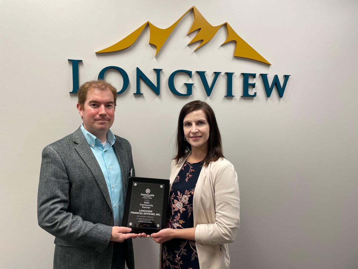 Thank you, Longview Financial Advisors, Inc. for your outstanding generosity and support as a Community Partner and to Tristram Evans for representing the Community Foundation as an Ambassador! #HereForGood
