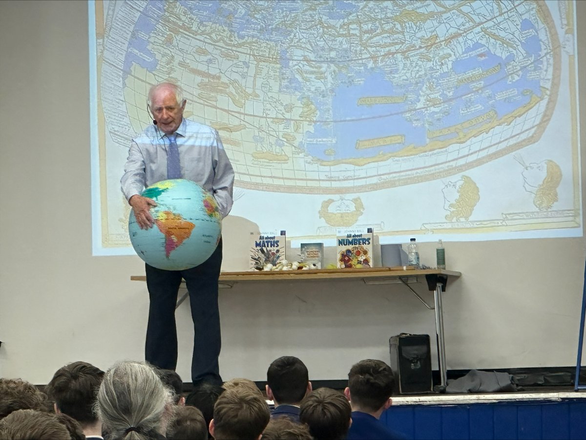 We were delighted to host tv personality and numeracy enthusiast Johnny Ball yesterday. Johnny delivered a series of mathematical talks to students in Years 7-10 Johnny kindly signed boys' Maths books and posed for photographs. Reviving happy memories for staff of a certain age!