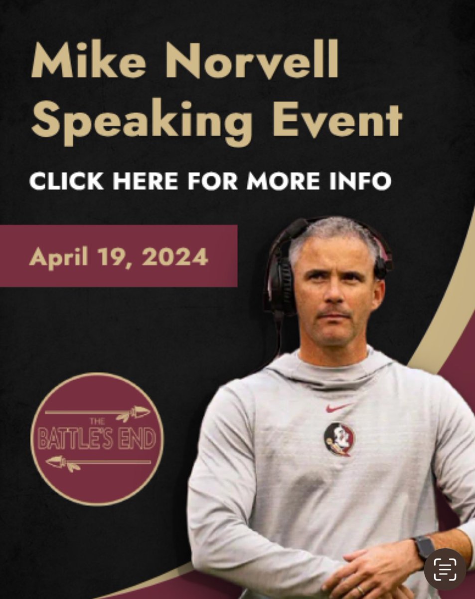Don’t miss @Coach_Norvell discussing the 2024 FSU Football Team, tonight! If you can’t make it in person check out our silent auction & tune into the live stream! Sales DIRECTLY support FSU Football Players! Tickets: thebattlesend.com/pages/coachnor… Silent Auction: