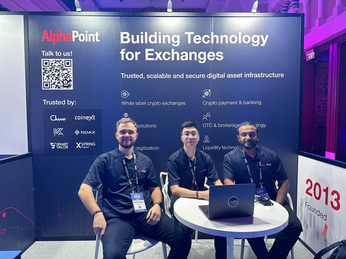 AlphaPoint just wrapped up an exciting two days with market-movers in the  global web3 ecosystem at Token2049 Dubai! 🌟 Our team connected with  industry leaders across AI, DePIN, DeFi, and more, sharing
