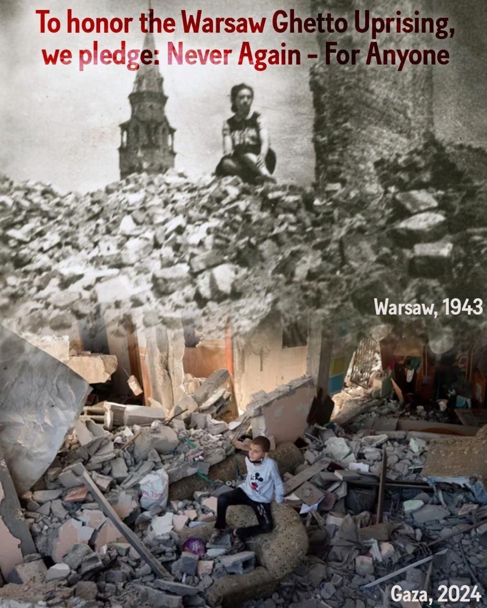 As we mark the 81st anniversary of the Warsaw Ghetto Uprising, we are collectively watching the world’s first “livestreamed genocide.” 🧵