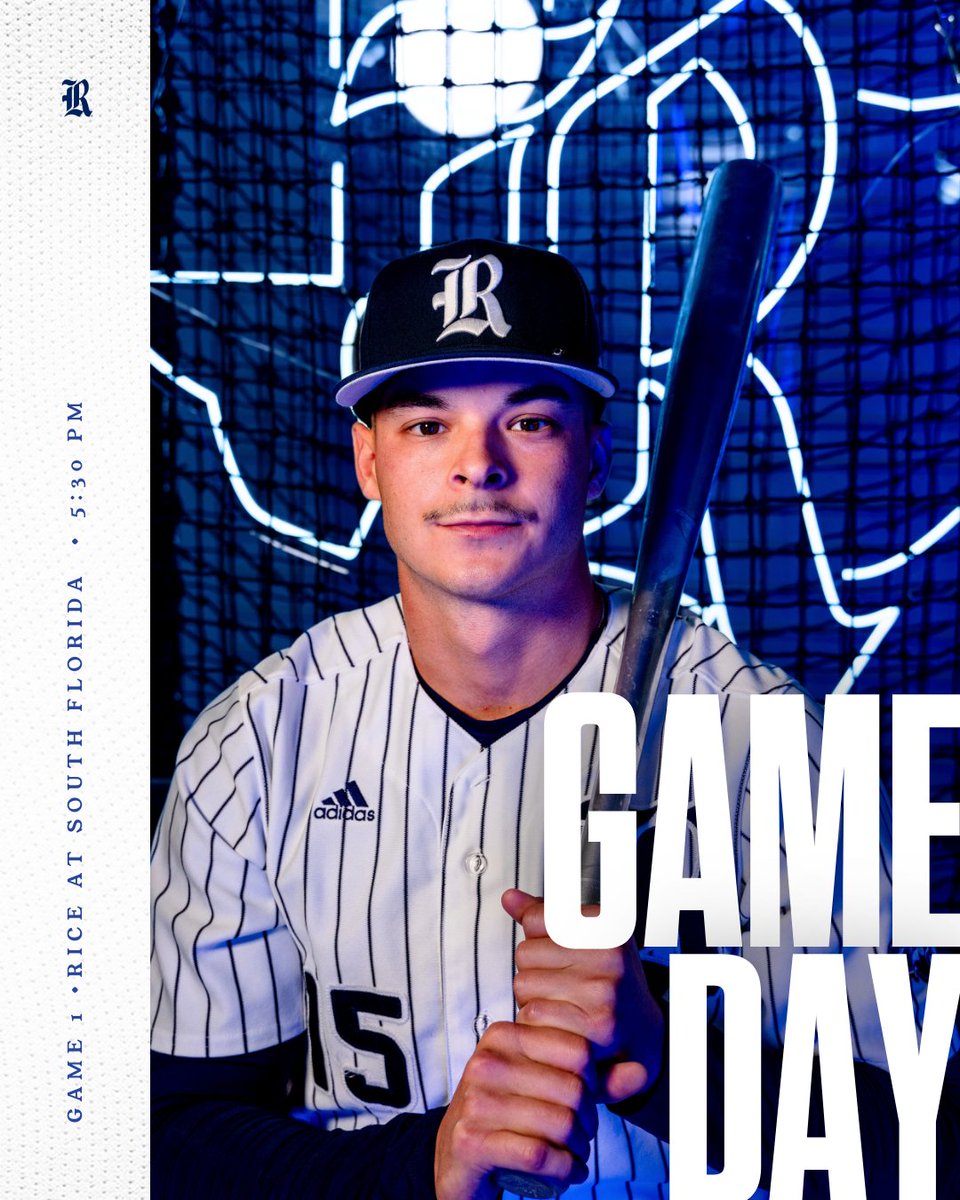 HITTIN' THE ROAD 🆚 South Florida 🏟️ USF Baseball Stadium 📰 RiceOwls.co/USF-Preview 📺 RiceOwls.co/USF-Watch 📊 RiceOwls.co/USF-Stats 📻 RiceOwls.co/USF-Listen