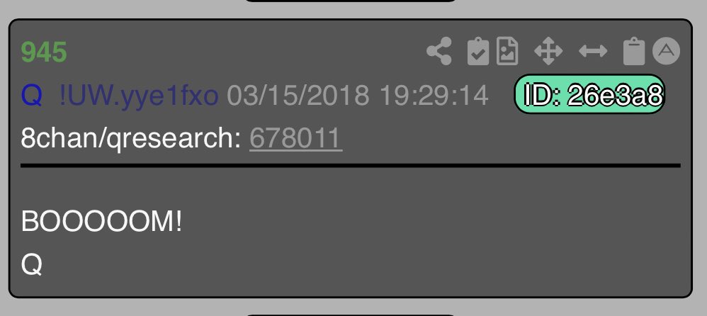 Trump text: 9:45am est
Q945🔥
BOOOOOM= 282 & 90
Songbird= 282 > Jr
Boomerang =90
Thunder=90

IM HOLDING AN EMERGENCY PRESS CONFERENCE=1355
Touchdown= 1355 > OJ death 9 days ago
Cabal thrown in a fire= 1355
Remove false prophet=1355
Power up=1355

I will not be silenced will