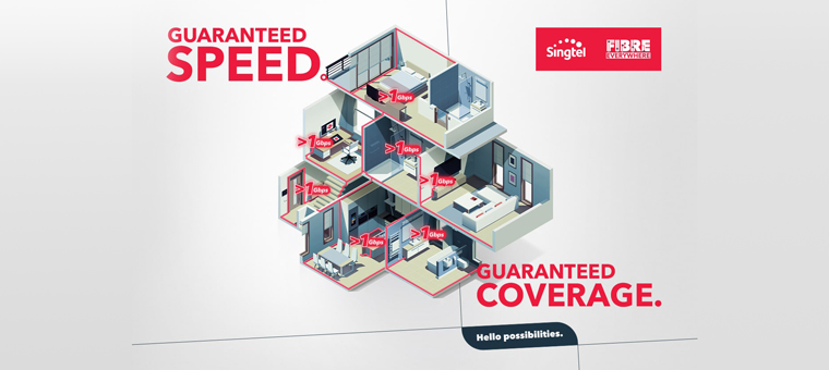 Welcome Singtel’s FibreEverywhere bundle, powered by Fibre to the Room (FTTR) technology. It revolutionises home Internet, guaranteeing over 1Gbps Wi-Fi speed in every room.