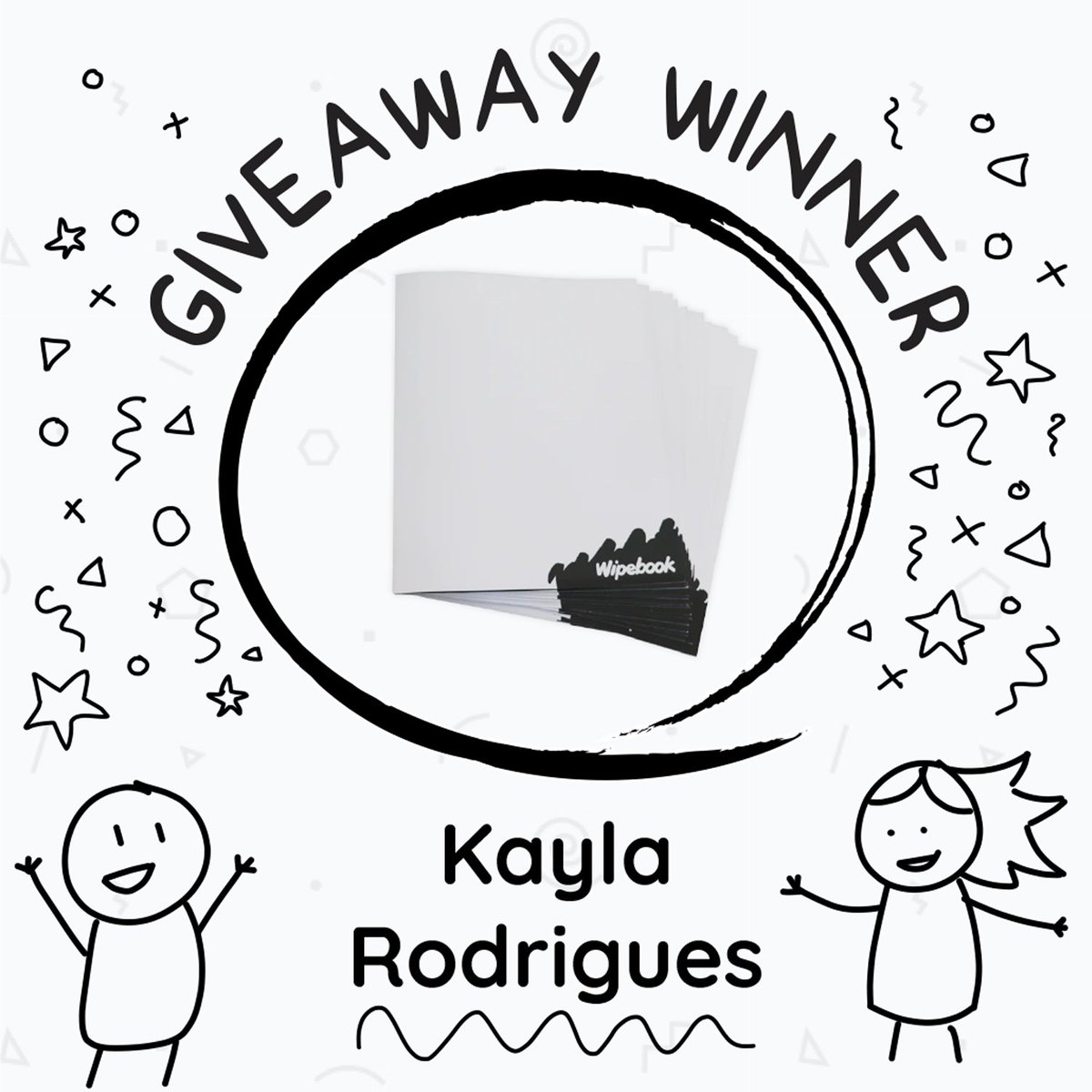 Congratulations Kayla Rodrigues, our weekly Workbook winner!💥 Enter the weekly giveaway: wipebook.com/giveaway #workbook #giveaway #contest #win