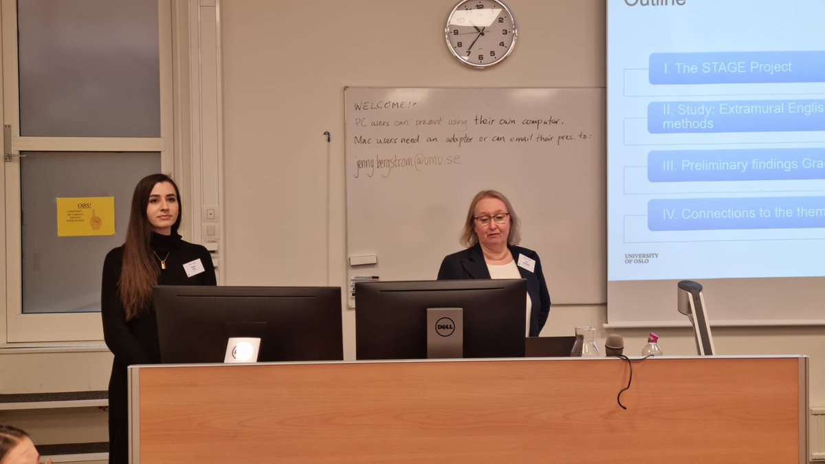 PiaSundqvist's tweet photo. Starting age and #extramuralenglish in Norway and Flanders - #STAGE_Norway at #ASLA2024. Busy days with lots of outstanding presentations! Happy to  be the president of an active and growing Swedish Association of Applied Linguistics😀, here with my phd student Nasrin Ulfat👍 https://t.co/bB5kSNOBGZ