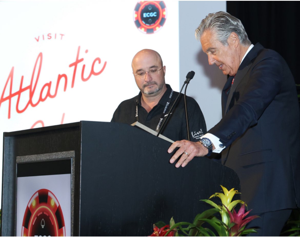 More photos of the keynote luncheon #ECGC27 at Hard Rock Hotel &amp; Casino Atlantic City on Thursday with David Rebuck retired Director NJ Division of Gaming and NJ Attorney General Matthew J. Platkin. (Thomas Briglia photos)