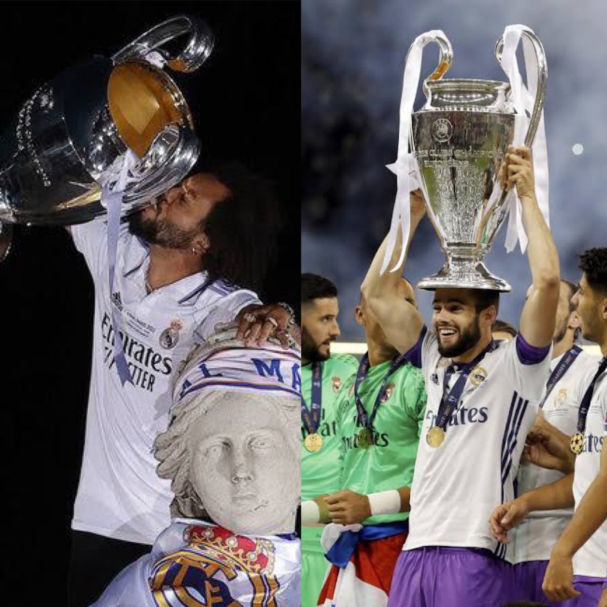 Nacho Fernandez suma 24 títulos como futbolista del Real Madrid. Si gana la Champions League y/o La Liga, podría empatar o hasta superar a Marcelo (25) como el futbolista con más trofeos en la historia del club. Sería la despedida perfecta.