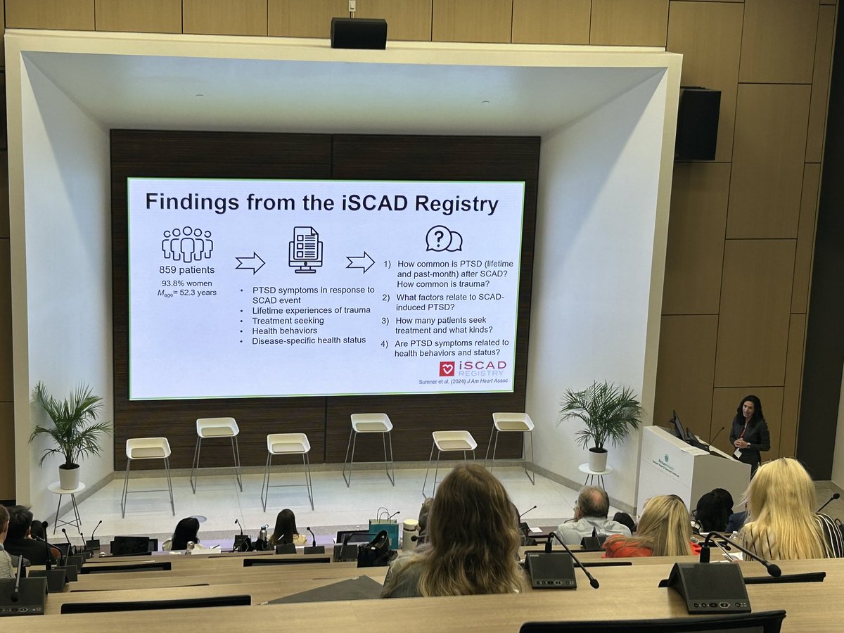 The largest study of PTSD and SCAD to-date!! @SumnerStressLab 
#Sanger #SCAD Conference @AtriumSHVI
#SCADheart #iscadregistry