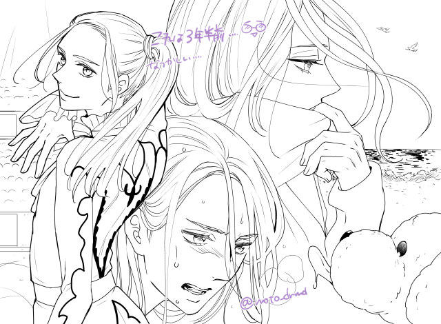 昔の💜💙の絵を引っ張り出していた…ッ
三年半～四年半前✒のだけど時が経つのは早かったな～😌 