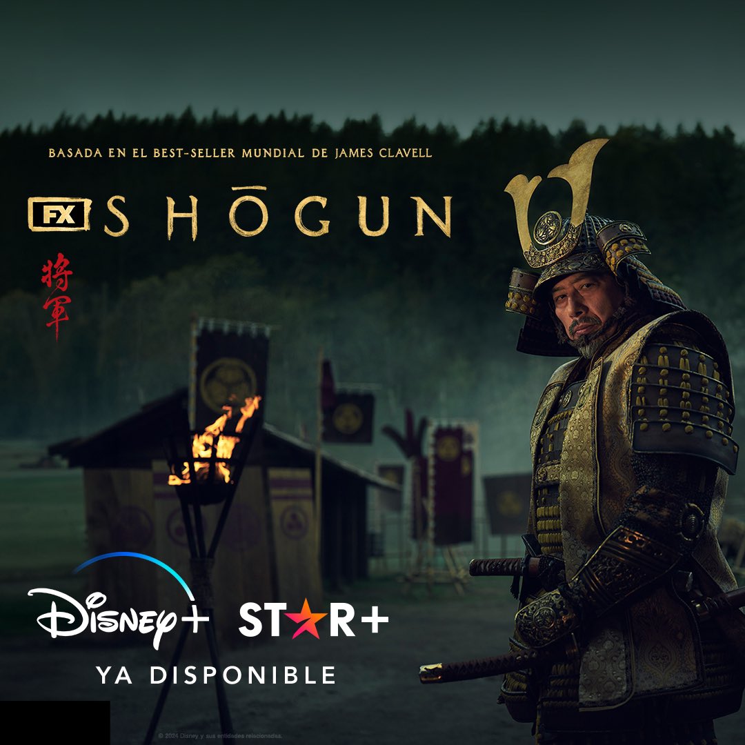 ¡Disfrutá de Shōgun de FX! Mirala en Disney+ y Star+ por $520 por mes adicionales a tu plan de Internet Hogar de Antel. +info en antel.com.uy/starplus