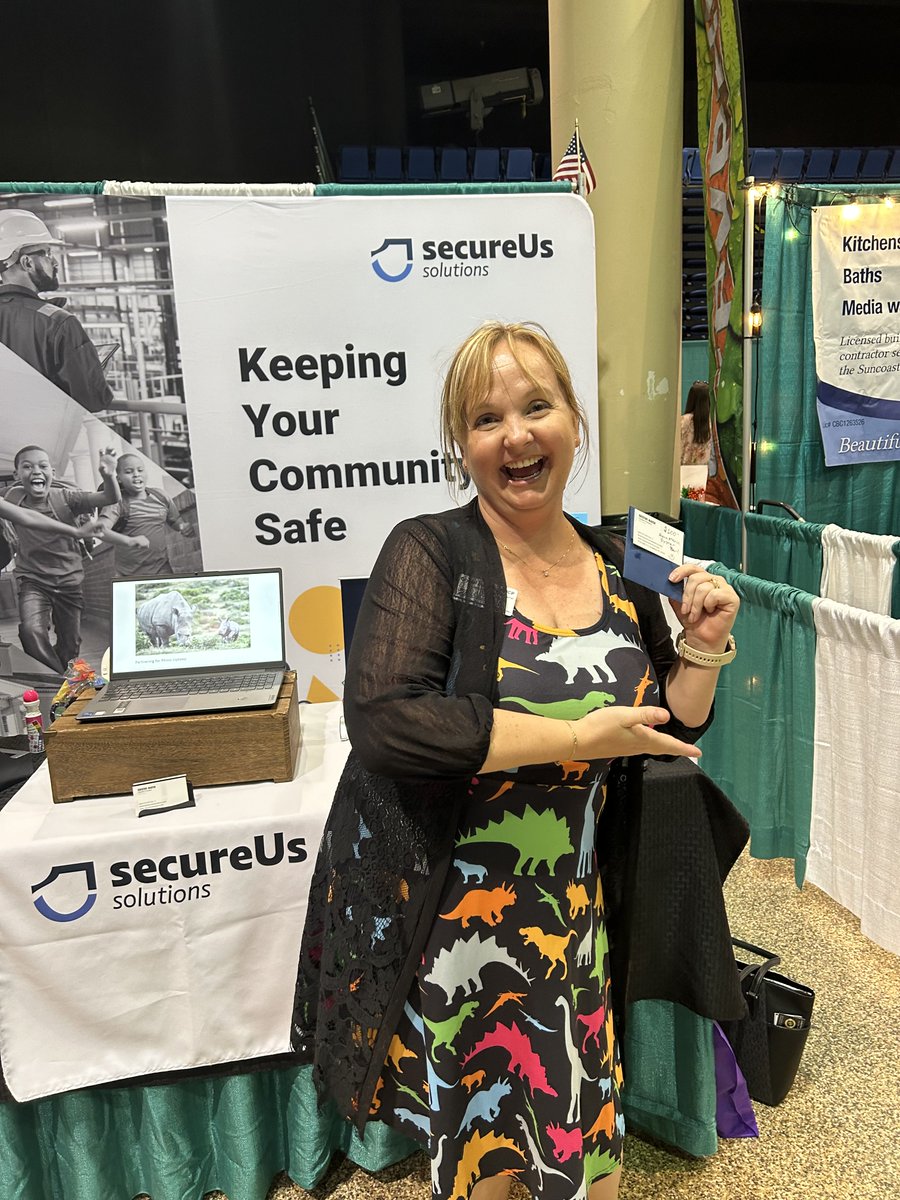 ssecureUS's tweet image. We had a fantastic time at the @ManateeChamber Spring Expo last night, connecting with local businesses and engaging with our wonderful community! Huge congratulations to Crystal for winning our Anna Maria Oyster Bar gift card giveaway! 🎉