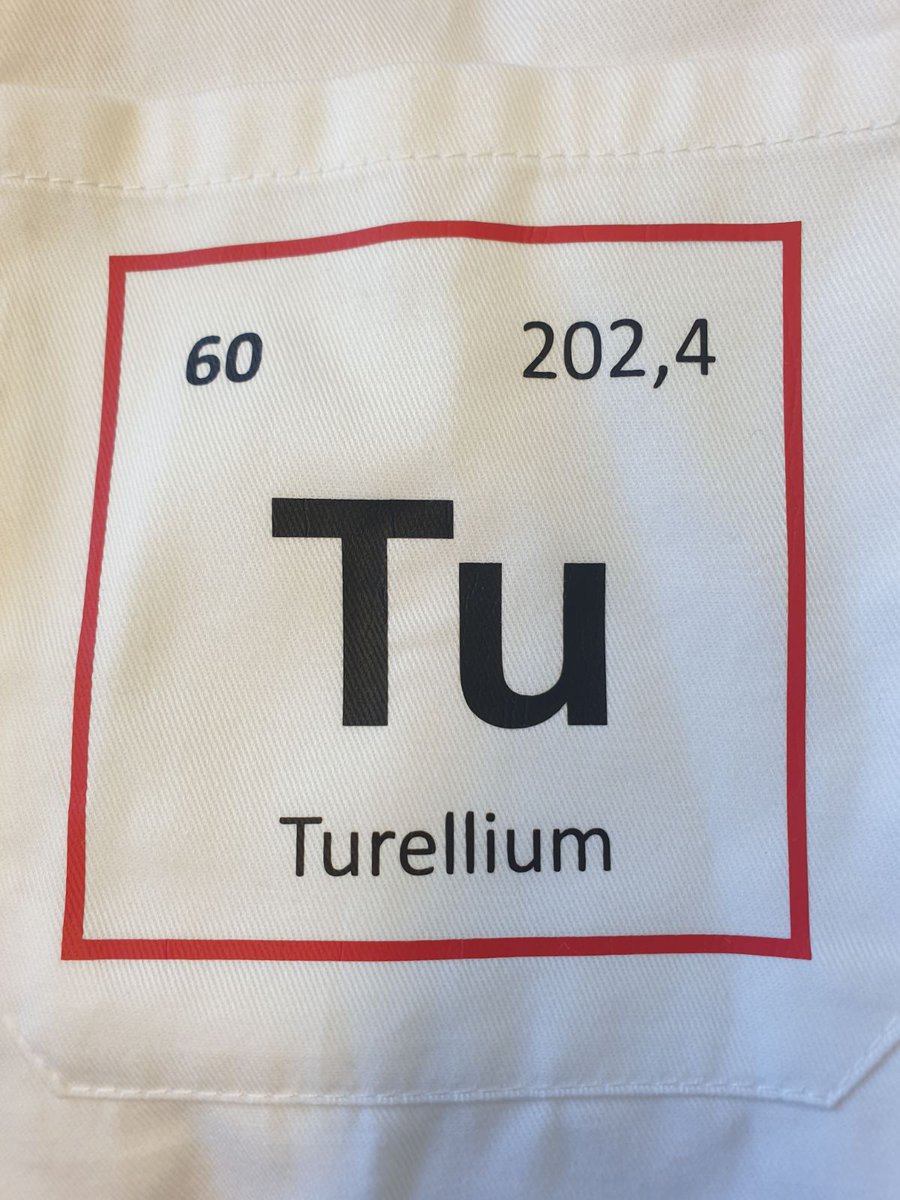 A new element has been discovered! 😀 Nice surprise from my colleagues - lab coat with this symbol. I'll leave the interpretation of the numbers to your imagination! 😉