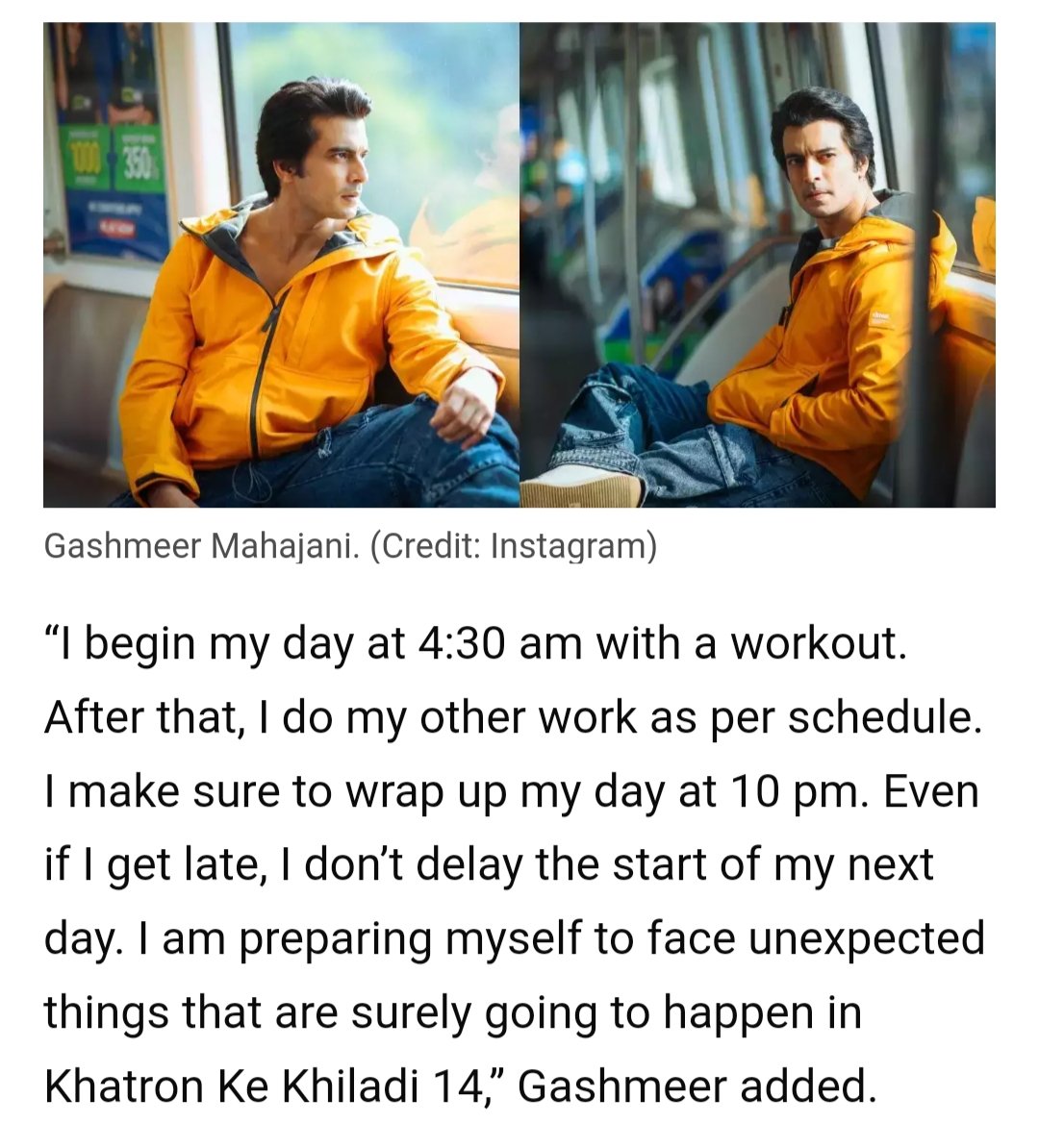 #GashmeerMahajani  will be seen in #KhatronKeKhiladi14
For which he has started preparing himself to meet all d standards of d show, be it physical fitness or mental fitness 🔥
He always said tht if he has taken up any show, he will give his 200% in it,🔥👍 
All d best @Gashmeer