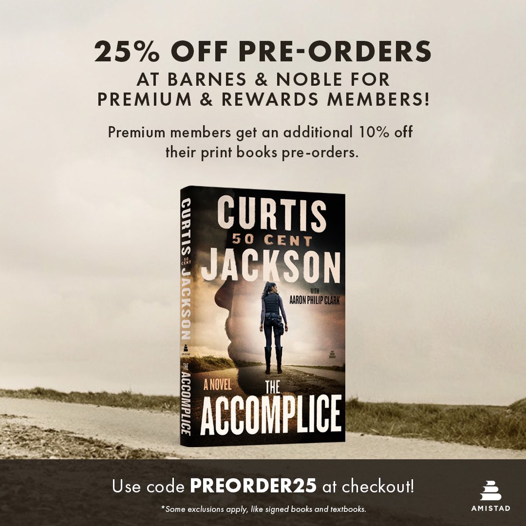 Receive 25% OFF my new book, THE ACCOMPLICE, if you preorder from @BNBuzz from 4/17-4/19 • barnesandnoble.com/w/the-accompli…