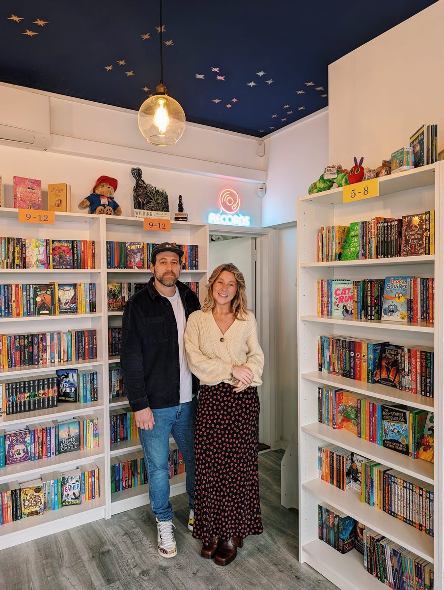 'We're now a combined shop bursting at the seams with books and records!' Olivia and Howard are the owners of @BooksMaldon and Novel Sounds in Maldon, Essex. Read their story in the link in our bio and celebrate @RSDUK tomorrow. #BooksellerStories 📚 #RSD24 🎶