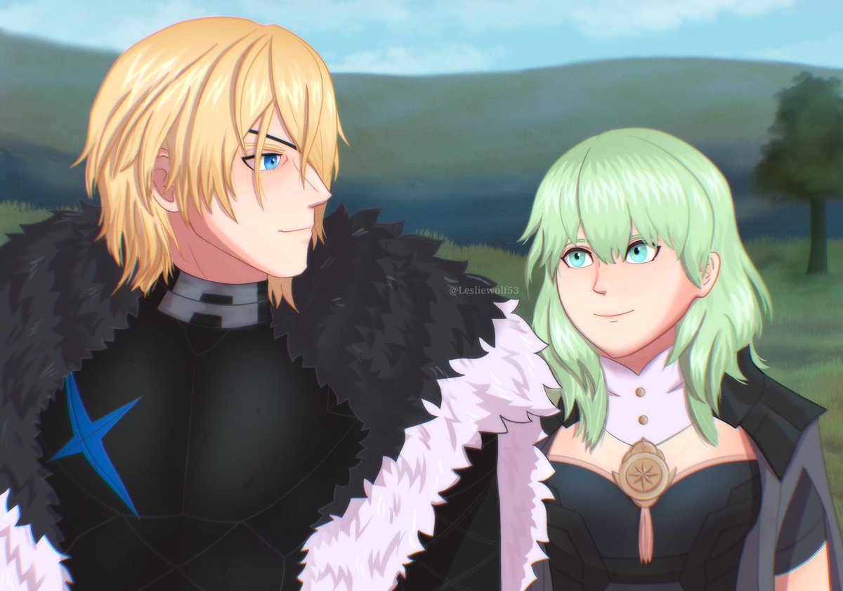 Dimileth redraw from a screenshot of the game I saw recently.
#DimitriAlexandreBlaiddyd #FireEmblem #dimileth #FE3H #FireEmblemThreeHouses #ファイアーエムブレム #ディミレス
(I had to change Dimitri’s eyepatch to the other side and Byleth’s hair color)