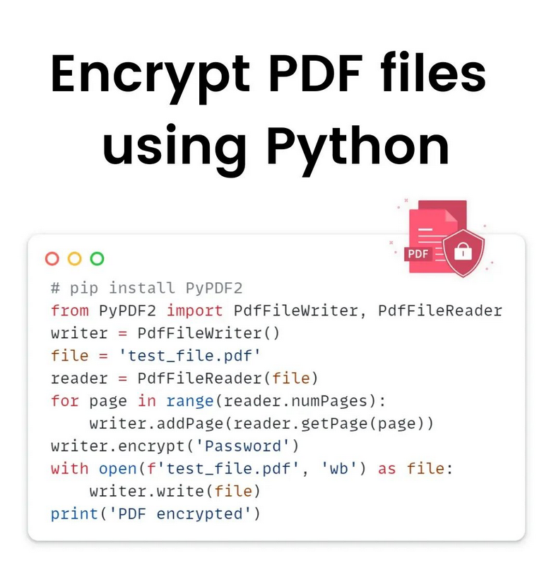 Encrypt PDF files using Python morioh.com/a/02d6649b277b…

#python #programming #developer #morioh #programmer #coding #coder #softwaredeveloper #computerscience #webdev #webdeveloper #webdevelopment #pythonprogramming #pythonquiz #ai #ml #machinelearning #datascience #pdf