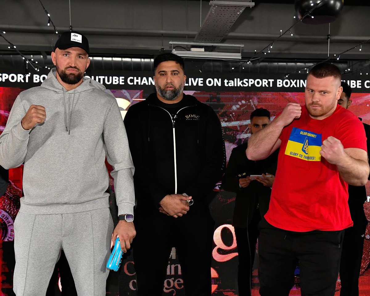✅ Weigh-in completed! ↩️ @hughiefury makes his return tomorrow night on the @gbm_sports show at the Magna Centre (Rotherham) @talkSPORT | @peterfury