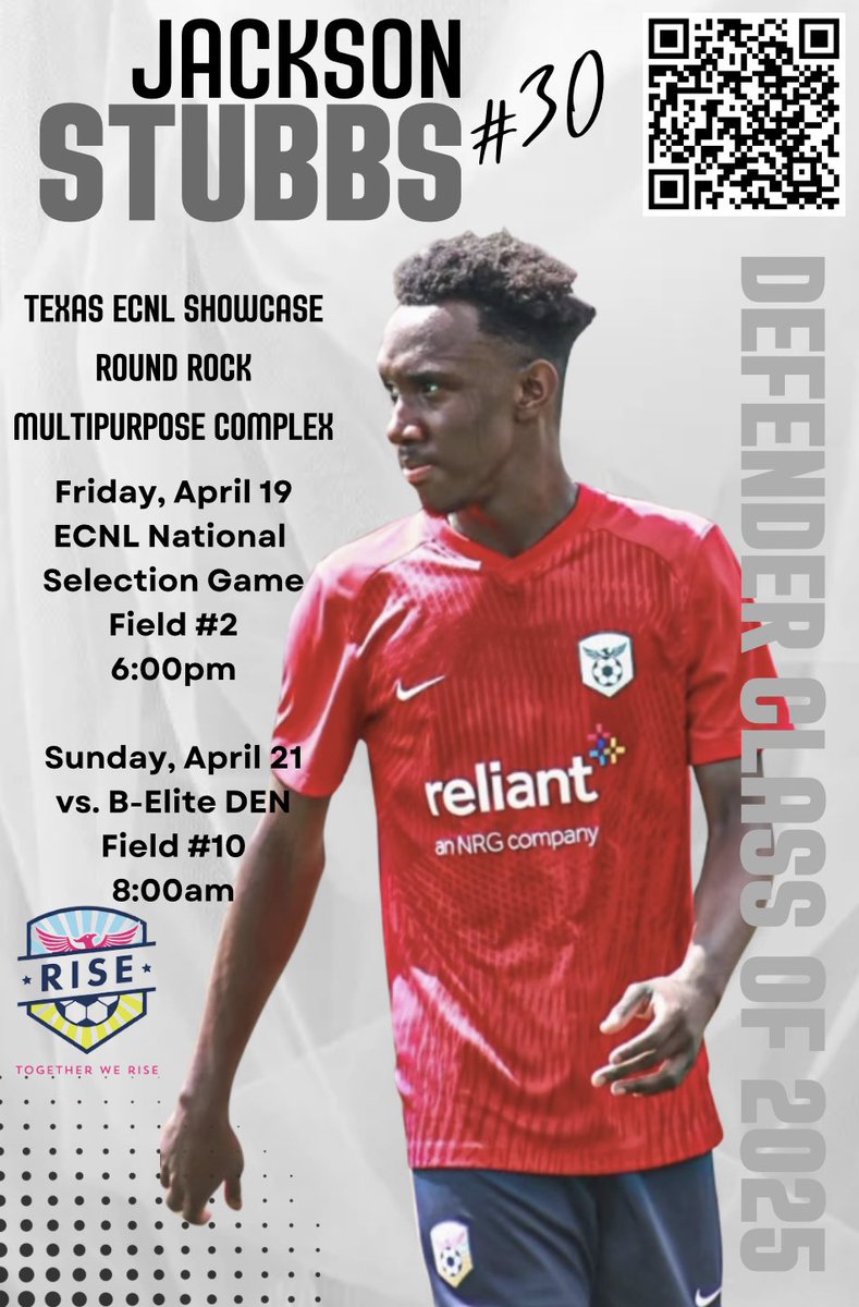 JacksonStubbs4's tweet photo. Blessed to play in the @ECNLboys @continentaltire #NationalSelectionGame today

#RiseSC #ECNL #2025 #RandleHS #NSG

@RiseSoccerClub 
@RandleBSoccer https://t.co/F1OCgtFYXw