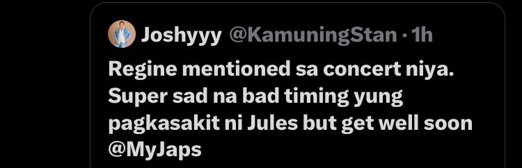 Sorry to hear that from ate Regs but myjaps is ok …thank you Lord🙏🏻🫶🌷Get well soon myjaps i know na d ka pababayaan ni RaymondOliver and that he’ll be by ur side always, allthe time…..ryt dhie rayray💚😍🫶👍💯