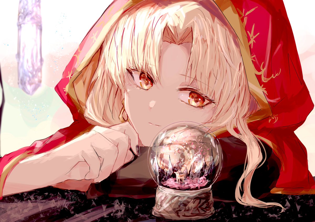 ereshkigal (fate) 1girl solo long hair looking at viewer smile blonde hair red eyes  illustration images