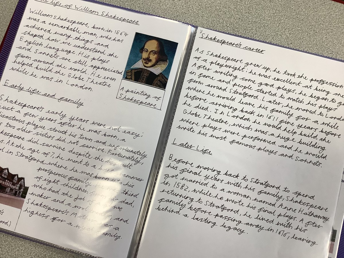 6C have loved learning about William Shakespeare during our most recent English unit- writing biographies about him for our audience of Year 5, so they can be informed all about Shakespeare before learning about him next year! We can’t wait to share our writing… #wearewriters ✍️