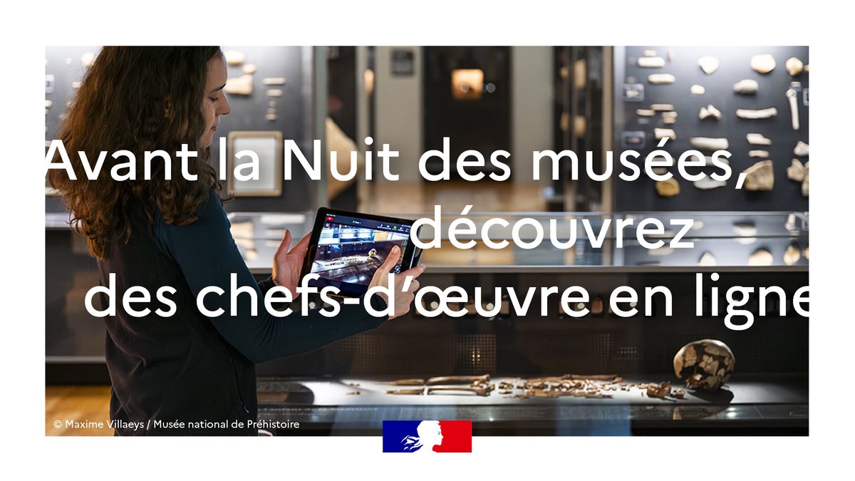 🌟 Rendez-vous le 18 mai 2024 pour la #Nuitdesmusees ! ​Le ministère de la Culture vous invite à explorer en ligne les collections de 9 musées pour patienter !  Cette année, de nouveaux établissements offrent un accès innovant à leurs collections. Plus d'infos 👉 @MinistereCC